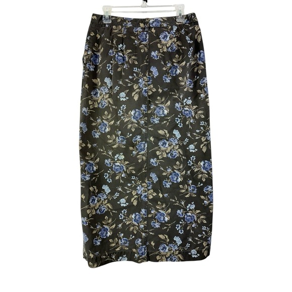 Eddie Bauer Women's Floral Maxi Skirt Sz 10 Y2K Cottagecore Ranch Western - Picture 8 of 9